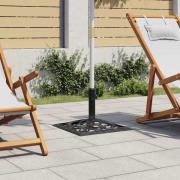 vidaXL Parasollfot svart 47x47x33 cm gjutjärn