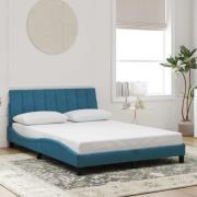 vidaXL Bed Frame without Mattress "Hanko" Blue 120x200 cm Velvet