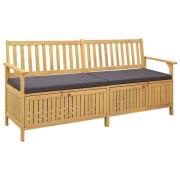 vidaXL Förvaringsbänk med kudde med lagring med dörr