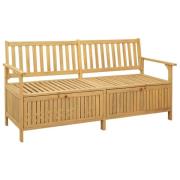 vidaXL Förvaringsbänk med lagring 170 x 63 x 84 cm Massiv Akacia
