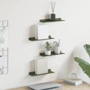 vidaXL Flytande hylla Väggmonterad 4 pcs Olivgrön 30 x 9 x 2,5 cm Stål