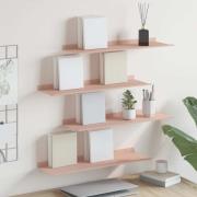 vidaXL Vägg hylla med hylla Väggmonterad 4 pcs Rosa 60 x 18 x 2,5 cm