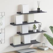 vidaXL Flytande hylla 4 pcs Antracit 60 x 18 x 2,5 cm Stål