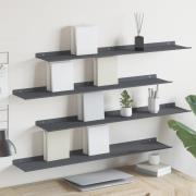vidaXL Flytande hylla 4 pcs Antracit 100 x 18 x 2,5 cm Stål