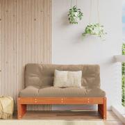 vidaXL Sektionell Soffa Enheter Massiv furu VaxBrun 120 x 95 x 69 cm