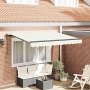 vidaXL Utfällbar markis Kräm 250 x 200 cm tyg