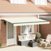 vidaXL Utfällbar markis Kräm 350 x 200 cm tyg