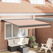 vidaXL Utfällbar markis Flerfärgsdesign 350 x 250 cm Tyg och Metall