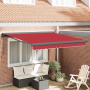 vidaXL Markis Röd 350 x 250 x 165 cm Polyester och aluminium