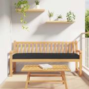 vidaXL Pallkuddset 2 pcs Svart 180 x 40 x 8 cm Oxford Tyg