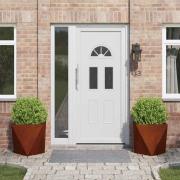 vidaXL Planteringskärl 2 pcs Rostig 50 x 50 x 50 cm