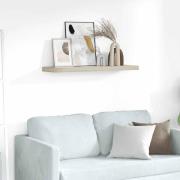 vidaXL Svävande vägghylla ek 90x23,5x3,8 cm MDF