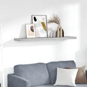 vidaXL Svävande vägghylla betonggrå 120x23,5x3,8 cm MDF