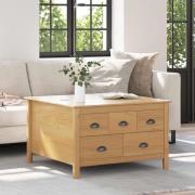 vidaXL Kaffeebord Hill Honung brun 79,5 x 79,5 x 49 cm Massiv furu