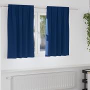 vidaXL Mörkläggningsgardiner med Ringar 2 pcs Mörkblå 140 x 140 cm
