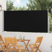 vidaXL Infällbar sidomarkis 120 x 300 cm svart