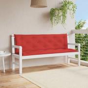 vidaXL Bänkdyna för trädgården röd 150x(50+50)x7 cm oxfordtyg