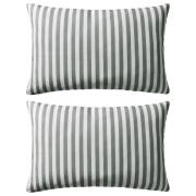 vidaXL Prydnadskuddar för trädgården 2 st 60x40 cm randiga grå