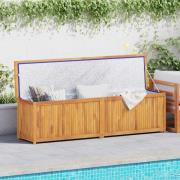 vidaXL Trädgårdslåda 200x50x55 cm massiv teak