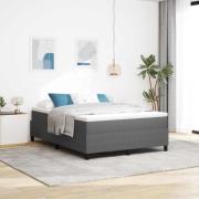vidaXL Plattform sängram Ljusgrå 140 x 200 cm Kordread tyg