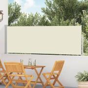 vidaXL Infällbar sidomarkis 100x500 cm gräddvit