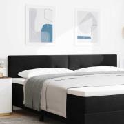 vidaXL LED huvuddyna med LED-ljusslingor Svart 200 cm Sammet