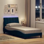 vidaXL Bed Frame without Mattress "Hanko" Blue 90x190cm Fabric