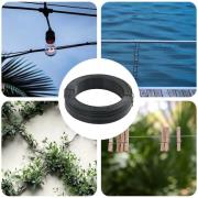 vidaXL Stagtråd 250 m 1,6/2,5 mm stål antracit