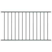 vidaXL Staketpanel Pulverlackerad stål 1,7x1,17 m antracit