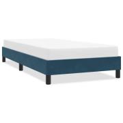 vidaXL Sängram utan madrass mörkblå 80x220 cm sammet