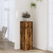 vidaXL Växtställ rökfärgad ek 33x33x100 cm konstruerat trä