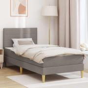 vidaXL Sängram Taupe 100 x 200 cm Polyester