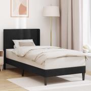 vidaXL Sängram med huvudgavel Svart 90 x 200 cm Sammet