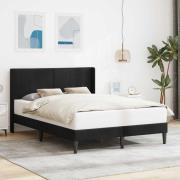 vidaXL Sängram med huvudgavel Svart 140 x 190 cm Sammet