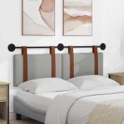 vidaXL Hängande Huvudgavel Enfärgad Moln Grå 150 x 55 x 5 cm Antik PU