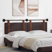 vidaXL Hängande Huvudgavel Enfärgad Mörkbrun 190 x 55 x 5 cm Antik PU
