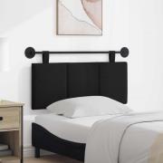 vidaXL Hängande Huvudgavel Väggmonterad Svart 110 x 55 x 5 cm tyg