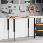 vidaXL Ramar till arbetsbänk 2 st metall 55x(69-95,5) cm svart