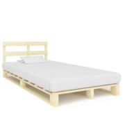 vidaXL Pallsäng utan madrass massiv furu 120x200 cm
