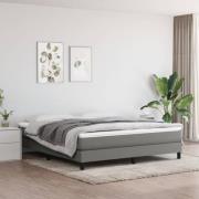 vidaXL Boxspring-sängram mörkgrå 180x200 cm tyg