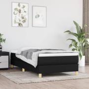 vidaXL Boxspring-sängram svart 80x200 cm tyg