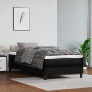 vidaXL Boxspring-sängram svart 80x200 cm konstläder