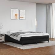 vidaXL Boxspring-sängram svart 180x200 cm konstläder