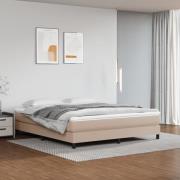 vidaXL Boxspring-sängram cappuccino 180x200 cm konstläder
