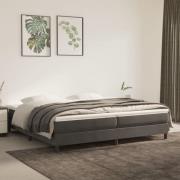 vidaXL Boxspring-sängram mörkgrå 200x200 cm sammet