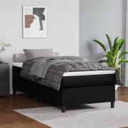 vidaXL Boxspring-sängram svart 90x190 cm konstläder