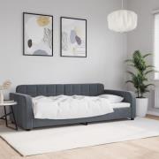 vidaXL Dagbädd mörkgrå 90x190 cm sammet