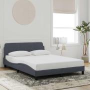 vidaXL Bed Frame "Dover" Dark Grey 140x200 cm Velvet