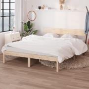 vidaXL Sängram utan madrass massivt trä 160x200cm