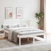 vidaXL Säng vit 140x200 cm massiv furu